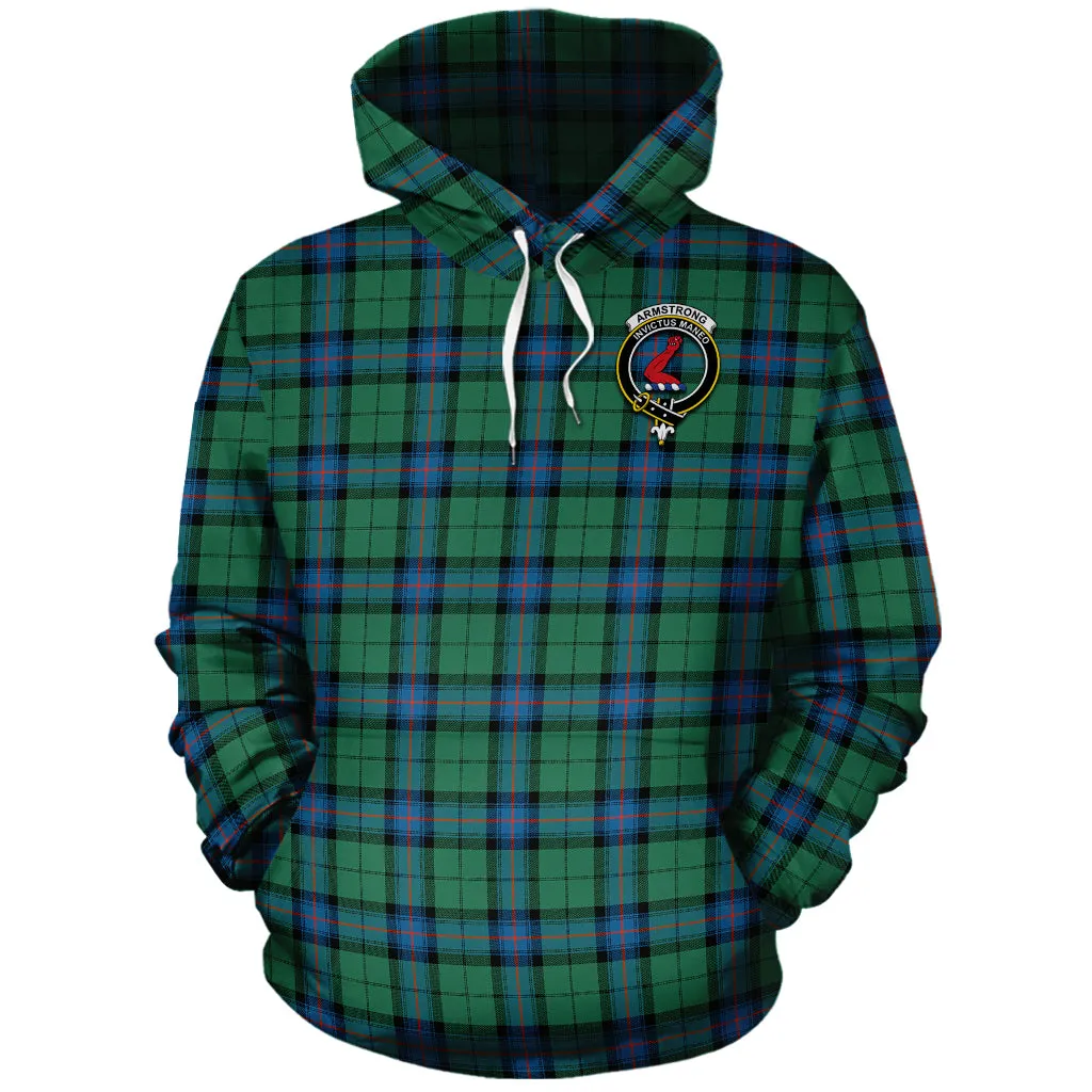 Armstrong Ancient Tartan Hoodie with Family Crest