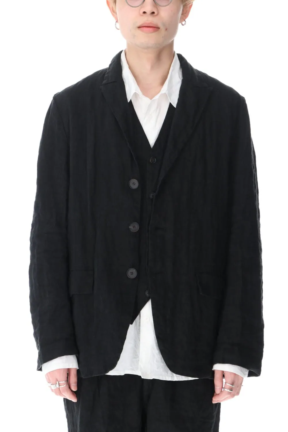Artist Linen 3B Peaked Lapel Jacket