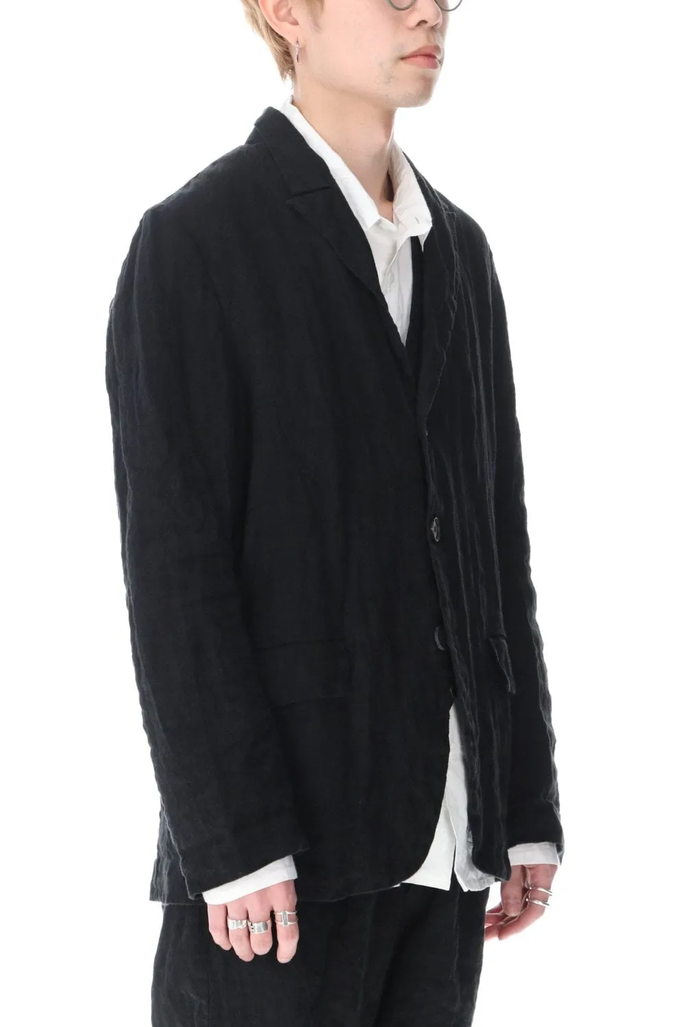 Artist Linen 3B Peaked Lapel Jacket