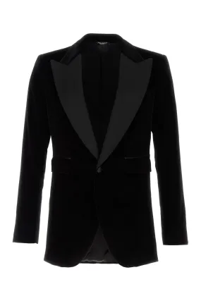 Black velvet blazer