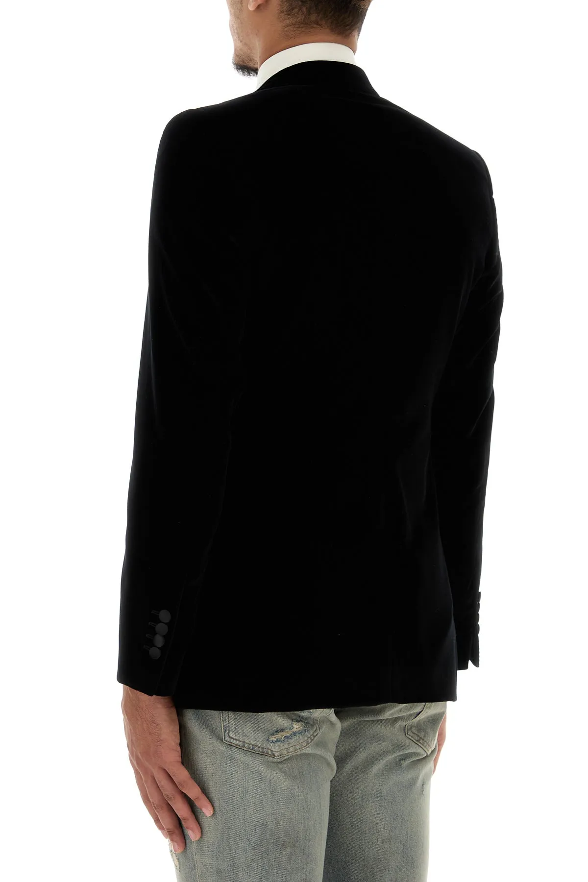 Black velvet blazer