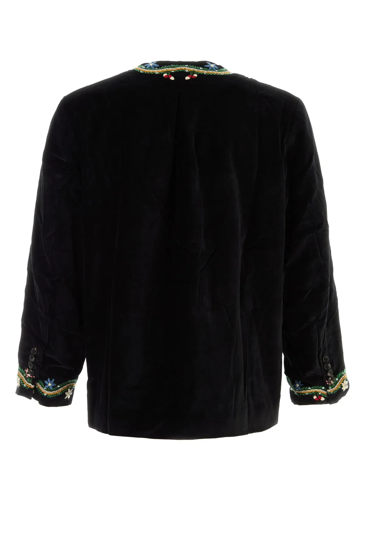 Black velvet cardigan