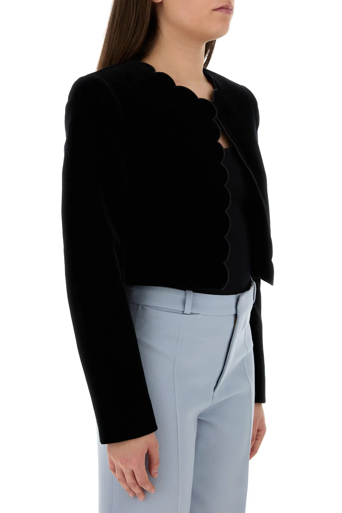 Black velvet Spencer blazer