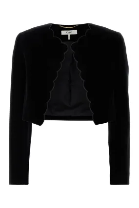 Black velvet Spencer blazer