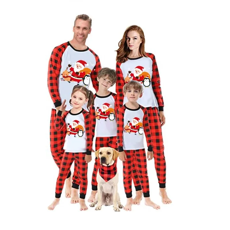 Christmas Family clothing suits Christmas pajamas new full-body cartoon Christmas decoration adult kids suits baby jumpsuits