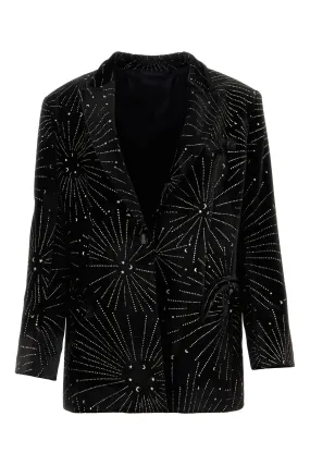 Embellished velvet Tomboy blazer