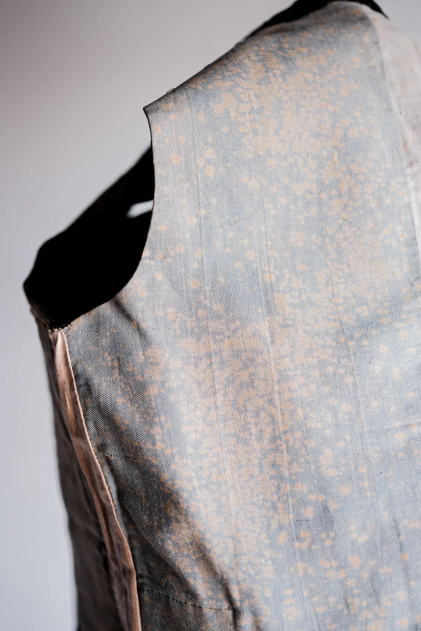 【Late 19th C】French Antique Black Velvet Gilet