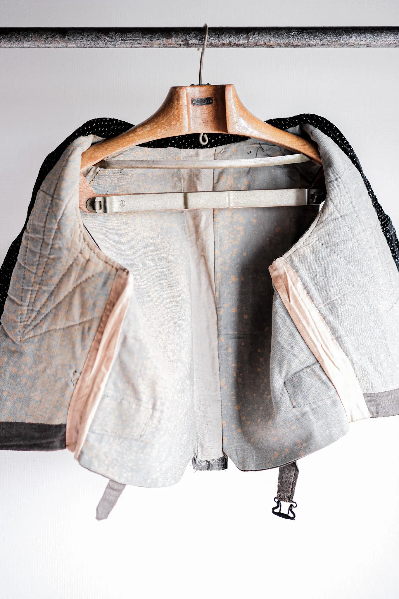 【Late 19th C】French Antique Black Velvet Gilet
