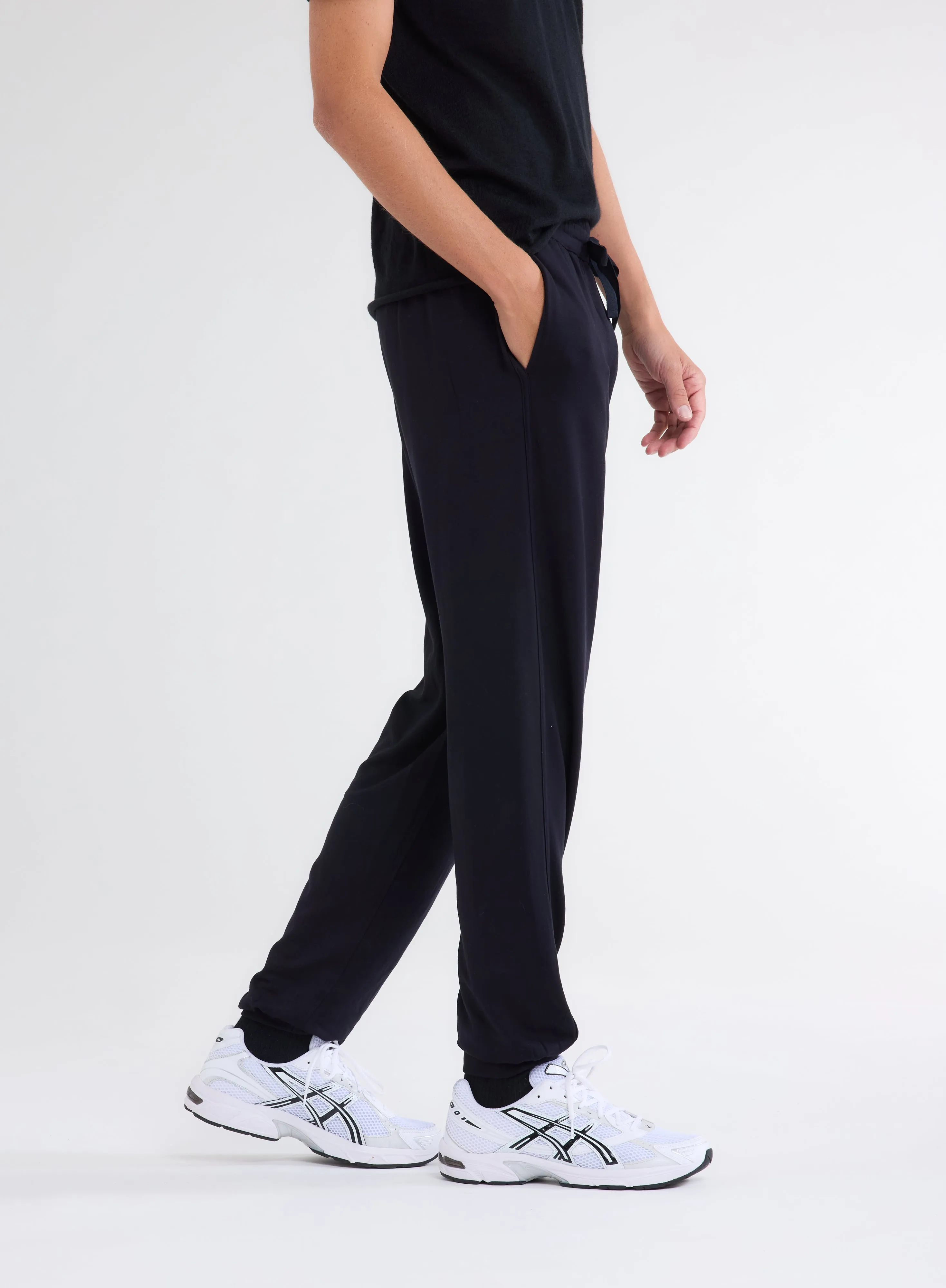Pantalon Marine avec Poches  en Viscose et Élasthanne