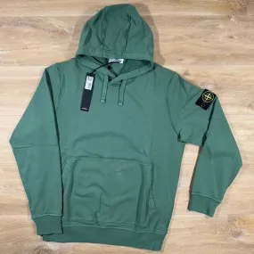 Stone Island Garment Dyed Pullover Hoodie in Sage Green